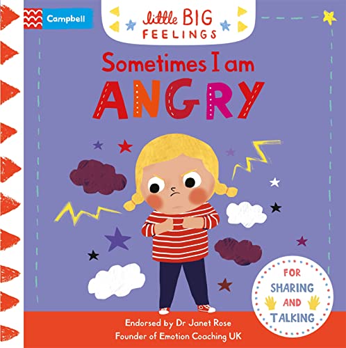 Book cover: a young child with a frown, surrounded by purple clouds.