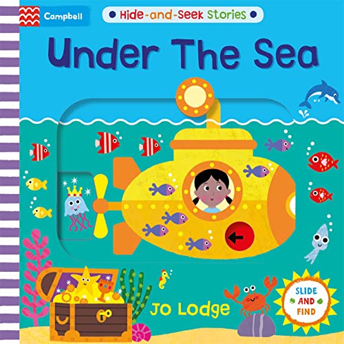 Children’s book cover depicting a yellow submarine and colorful sea creatures.