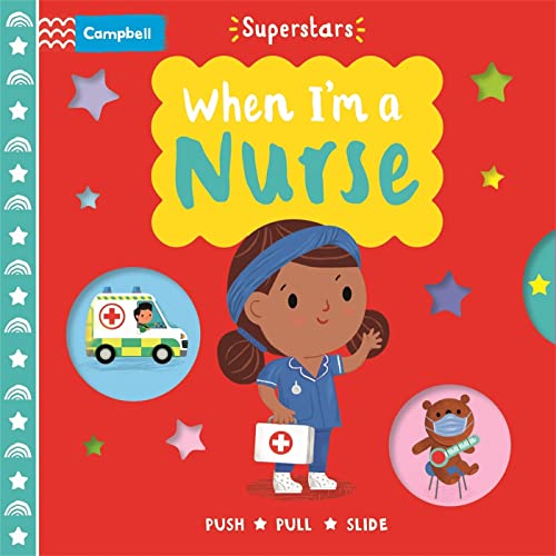 A children's book cover featuring a cartoon nurse, an ambulance, and a teddy bear.
