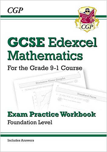 GCSE Maths Edexcel Foundation workbook cover with example graphs and equations.