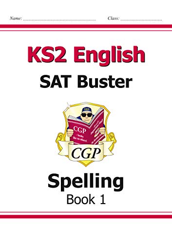 Front cover of a CGP KS2 English Spelling Book 1 workbook.
