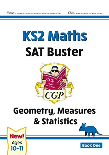 KS2 Maths SAT Buster book cover with dinosaur and book illustration.