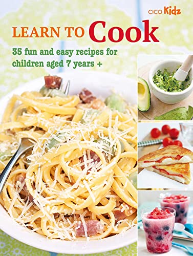 Cookbook cover with pasta, avocado, and other colorful food images.