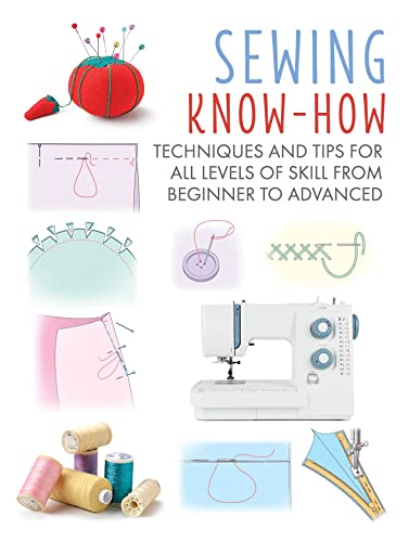 Sewing Know-How book cover with illustrations of techniques and a sewing machine.