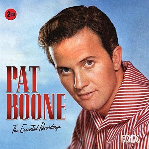 CD cover featuring Pat Boone in a red striped shirt against a blue background.