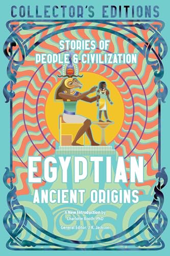 Book cover depicting ancient Egyptian figures and vibrant orange waves.