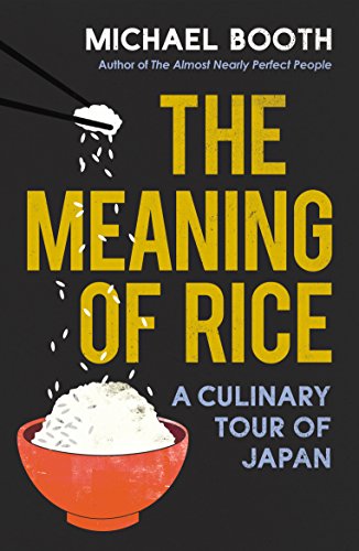 Book cover: yellow text, red bowl of rice, black background.