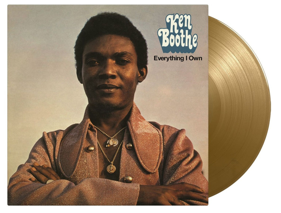 Ken Boothe album cover and golden vinyl record side-by-side.