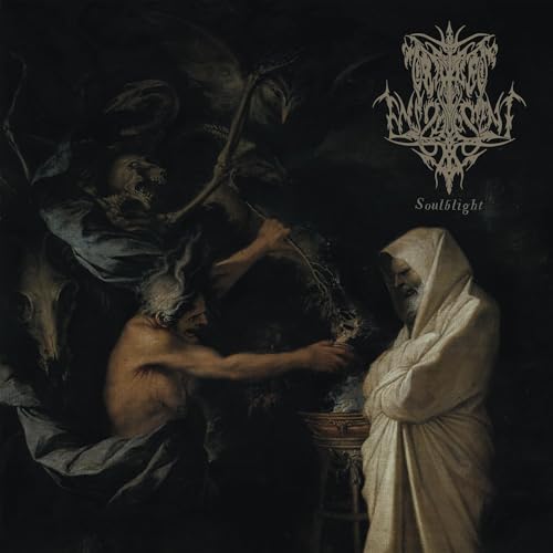 Dark album cover depicting a hooded figure and an older man with a skull.