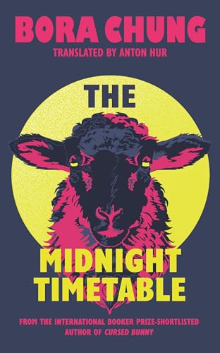 Book cover: dark sheep’s head against a yellow circle on navy.