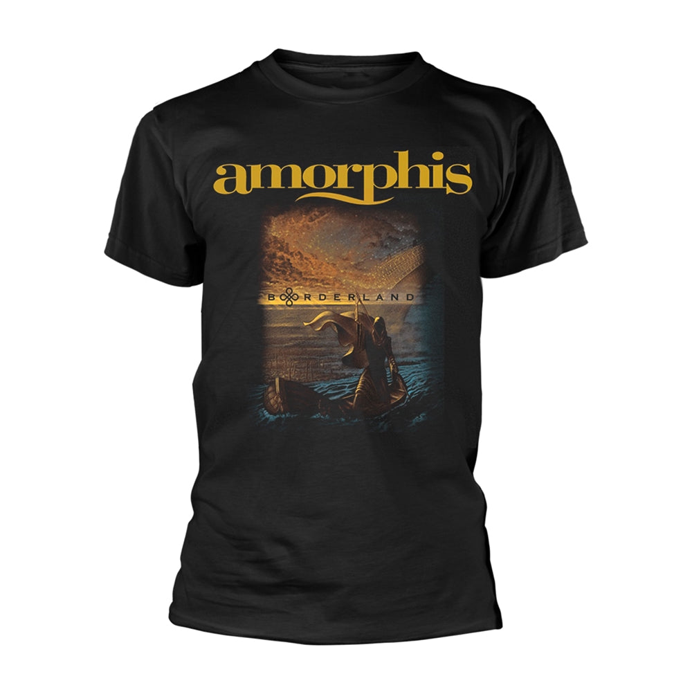 Black t-shirt with album art for “Borderland” by Amorphis.