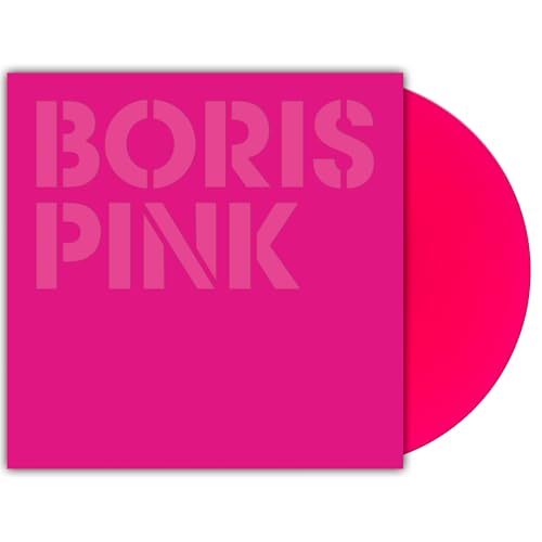 Pink vinyl record with the word "BORIS" and "PINK" in pink lettering.