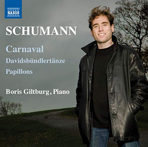 CD cover featuring pianist Boris Giltburg in a black leather jacket.