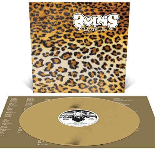 Boris “Heavy Rocks” vinyl LP with leopard print cover and gold record.