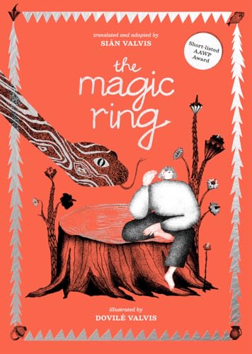 Book cover: person sitting on a tree stump with a large snake.
