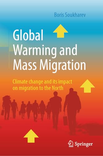 Book cover: "Global Warming and Mass Migration" with silhouetted figures.