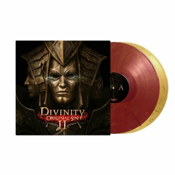 Divinity: Original Sin 2 vinyl soundtrack – red/gold and gold/black marbled discs.