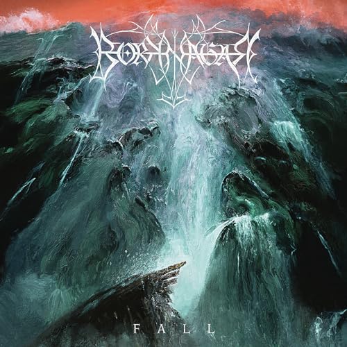 Borknagar album “Fall” cover: stormy seascape with band logo and title.