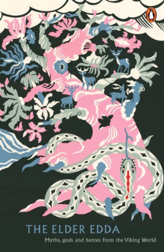 Book cover with illustrated figure entwined by a large serpent.