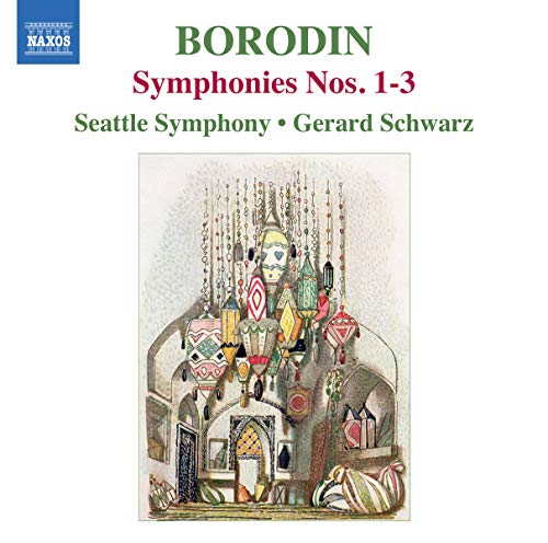 CD cover for Borodin symphonies with a fairytale castle illustration.