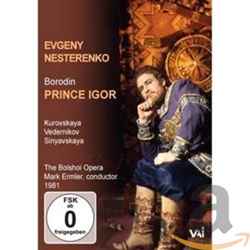 DVD cover for Borodin’s opera *Prince Igor*, featuring a man in costume.