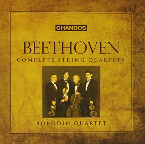 CD cover: Borodin Quartet portrait with "Beethoven" title in gold lettering.