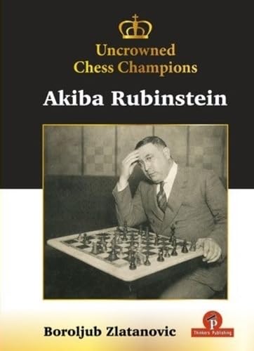 Book cover featuring a black and white portrait of chess player Akiba Rubinstein.
