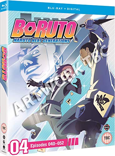 Boruto Naruto Next Generations Set 4 Blu-ray cover featuring anime characters in action.