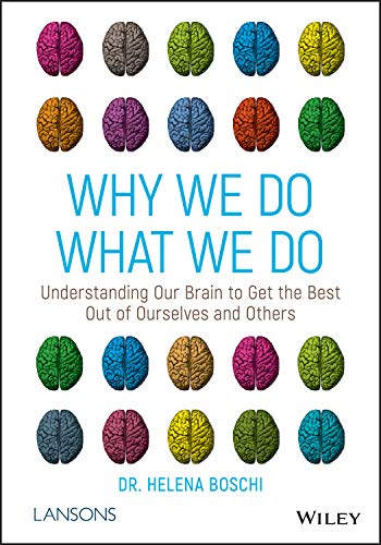 Book cover with colorful brain illustrations and title “Why We Do What We Do.”