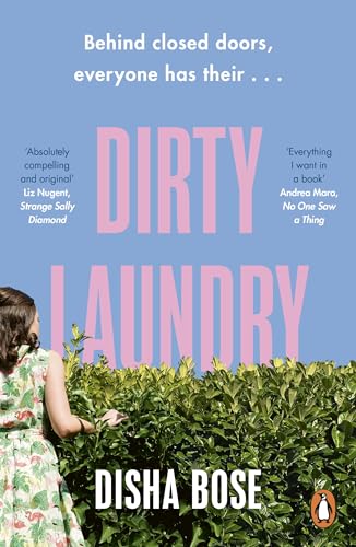 Book cover: "Dirty Laundry" by Disha Bose, with woman by greenery.