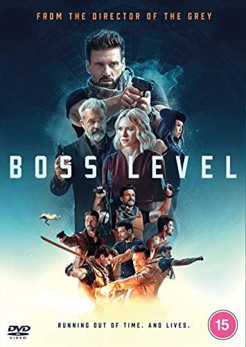 DVD cover art for Boss Level featuring a montage of the film's cast members.