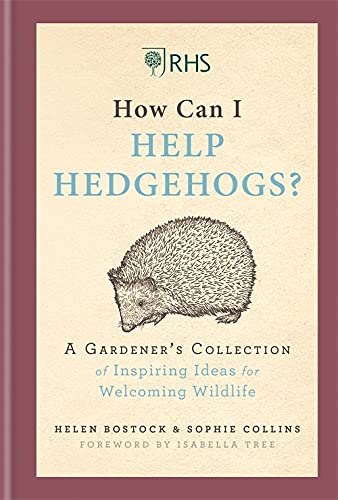 Book cover featuring a hedgehog illustration with text about wildlife gardening.