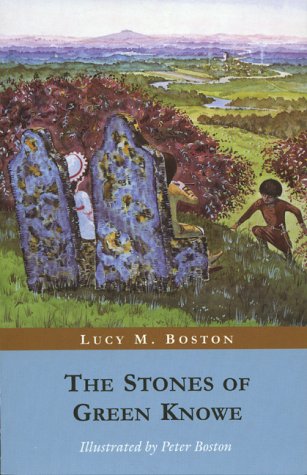 Book cover: children near ancient stones with a village landscape.