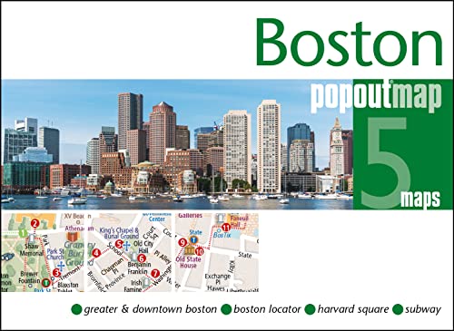 Boston skyline with a small section of a detailed city map below.