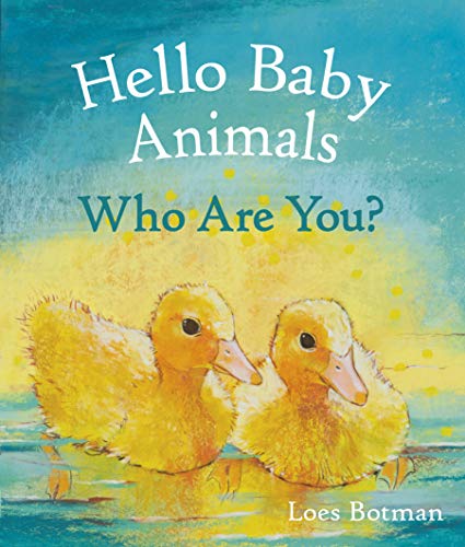 Book cover featuring two yellow ducklings swimming on a blue and yellow textured background.