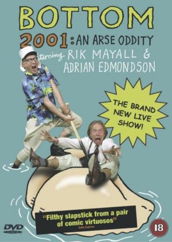 DVD cover for "Bottom: 2001" featuring Rik Mayall and Adrian Edmondson.