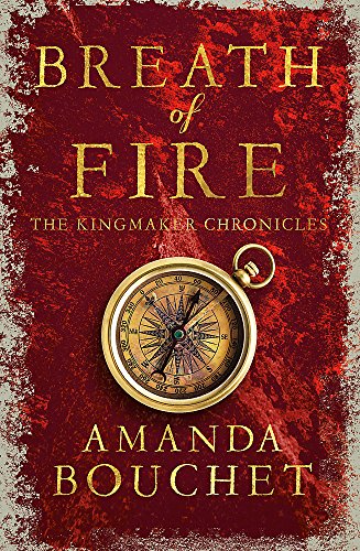Book cover: "Breath of Fire" with a compass and red textured background.