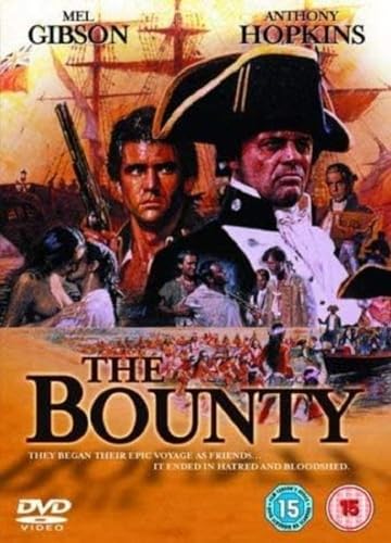 DVD cover for "The Bounty" featuring Mel Gibson and Anthony Hopkins.