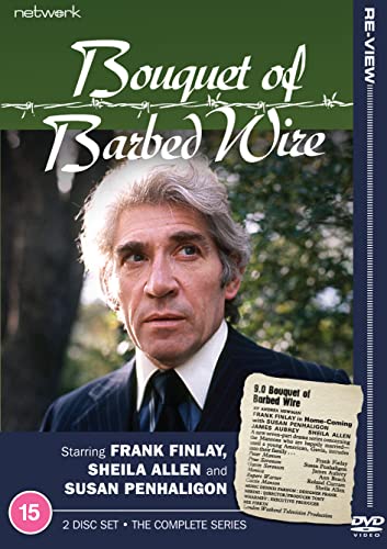 DVD cover for “Bouquet of Barbed Wire” featuring Frank Finlay’s portrait.