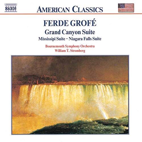 CD cover for Grofé suites featuring a painting of Niagara Falls.