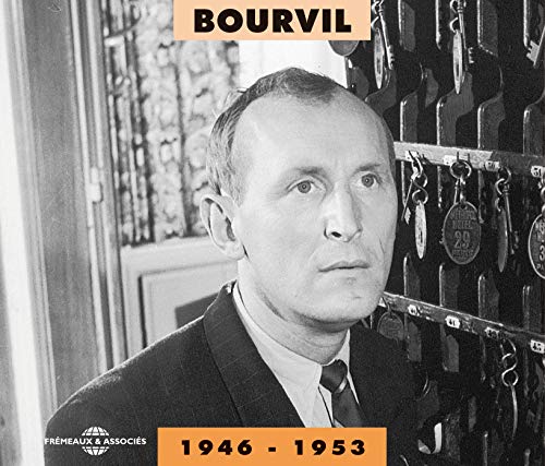 Black and white portrait of Bourvil, French actor and singer, 1946-1953.