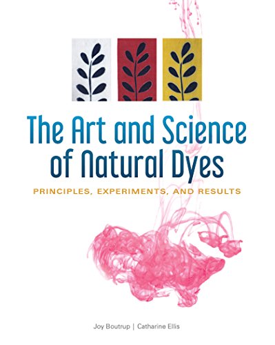 Book cover titled The Art and Science of Natural Dyes with colorful leaf patterns.