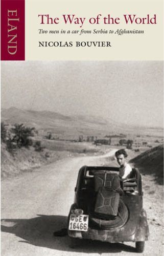 Book cover showing a man in a small car on a rural dirt road.