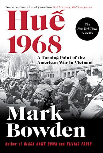 Book cover: "Hue 1968" depicting soldiers in a war zone.