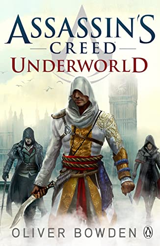 Book cover featuring three hooded assassins in front of a London cityscape.