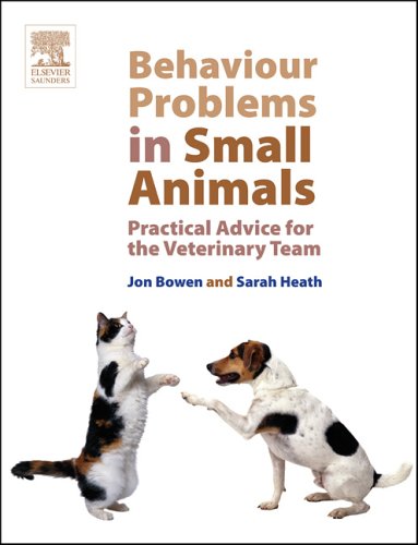 Book cover with a cat and dog, titled “Behaviour Problems in Small Animals.”
