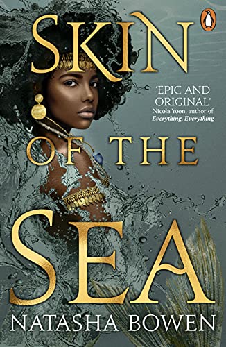 Book cover: "Skin of the Sea" featuring a woman with aquatic elements.