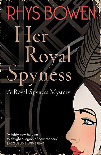 Book cover: “Her Royal Spyness” with art deco design and woman’s profile.