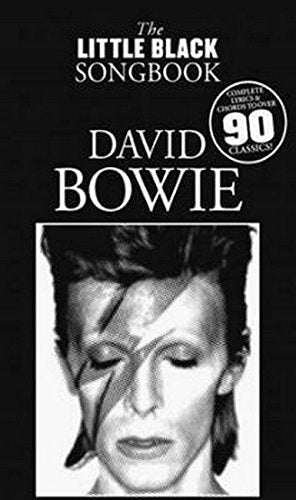 Black songbook cover featuring David Bowie with lightning bolt makeup.