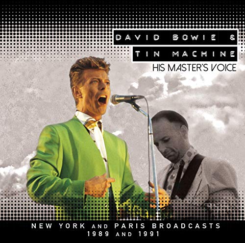 David Bowie and Tin Machine album cover with performers onstage.